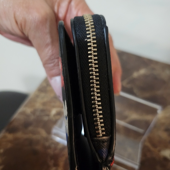 Kate Spade Black Wallet with Colorful Floral Design NWOT - Picture 9 of 15